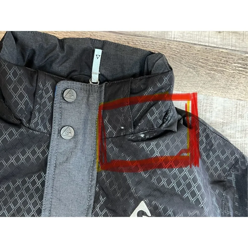 GERRY Black Zip Front Reflective All Weather Winter Coat MEDIUM Water‎ Resistant